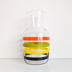 Vintage Juice Pitcher with Stripes